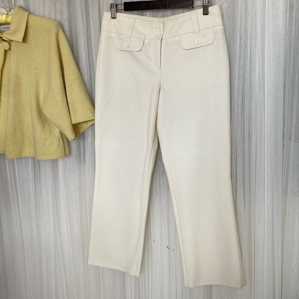 Elegant Cream Wide Leg Pants